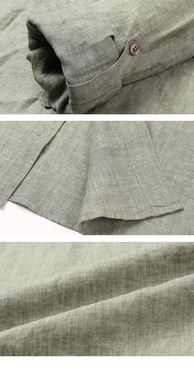 Cardigan de Lino Puro para Hombre - Manga Larga Primavera Verano - Image 17