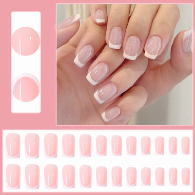Uñas Postizas Cuadradas Cortas - 24 Piezas Removibles en Caja - Image 2