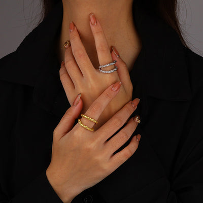 Anillo de Plata Esterlina Viento Frío - Diseño Personalidad Nicho - Image 7