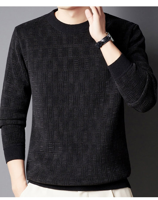 Suéter Grueso de Lana Jacquard con Forro Polar para Hombre - Image 26