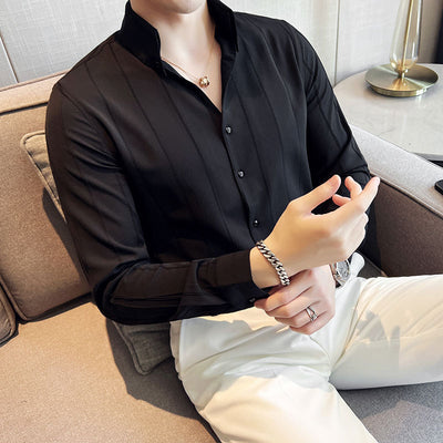 Camisa Ejecutiva de Manga Larga para Hombre - Estilo Profesional - Image 12