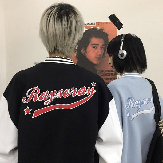 Chaqueta Hombre Estilo Urbano con Bordado de Letras Retro - Corte Oversize - Image 12
