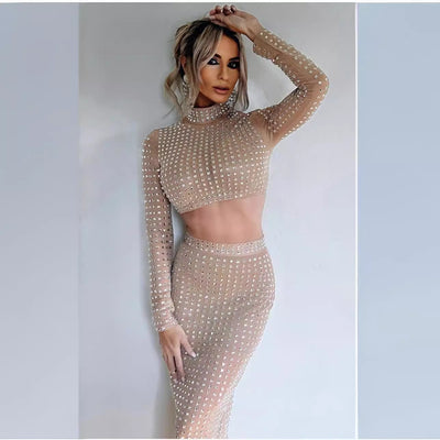 Falda Ajustada con Remaches para Mujer - Conjunto de Moda Hot Girl - Image 3