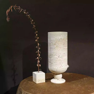 Jarrón Cilíndrico de Piedra Natural Estilo Chino - Image 11