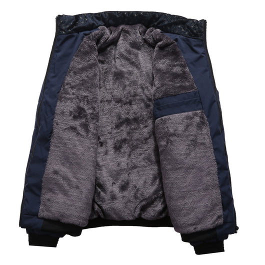 Chaqueta de Invierno para Hombre Estilo Coreano con Forro de Felpa - Image 11