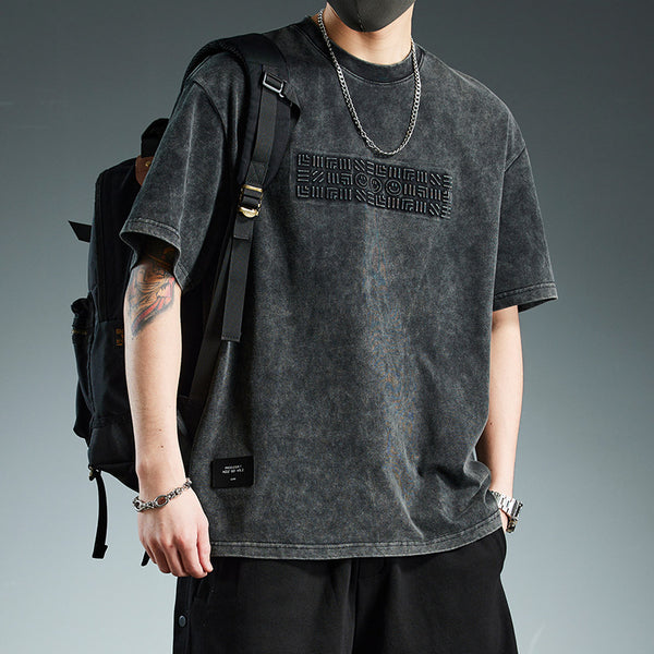 Playera Oversize Pesada de Manga Corta para Hombre