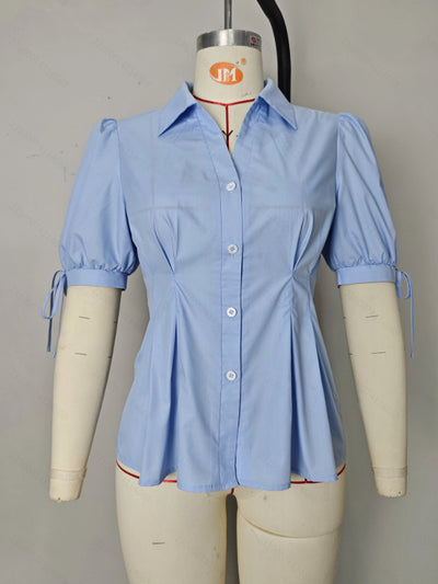 Blusa Ajustada para Mujer con Cintura Ceñida y Cordones - Image 11