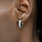 Aretes de Plata S925 con Diamantes Completos para Hombre - Estilo Hip-hop