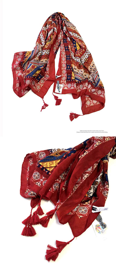 Pareo Bohemio Oversized con Protección Solar - Estilo Étnico - Image 17