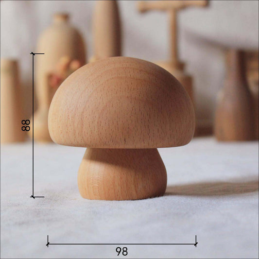 Lámpara Nocturna Recargable en Forma de Seta de Madera Maciza - Image 2
