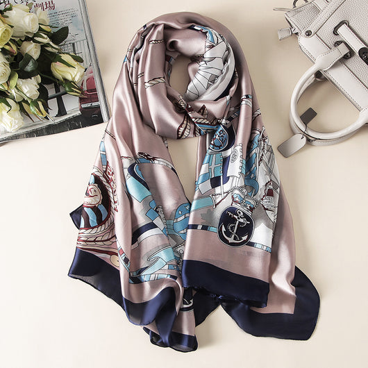 Pañuelo de Seda Estampado para Mujer - Diseño Elegante y Versátil - Image 7