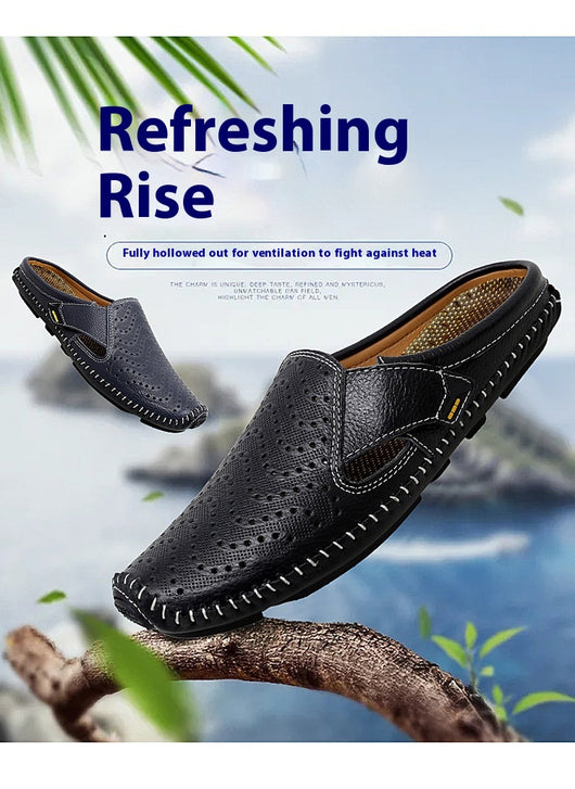 Zapatos Muller Slip-On de Cuero Genuino con Perforado - Image 10