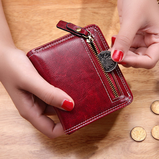 Monedero Vintage Compacto para Mujer - Billetera Delgada de Monedas - Image 3