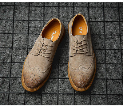 Zapatos Formales de Cuero Genuino para Hombre - Diseño Retro con Cordones - Image 24