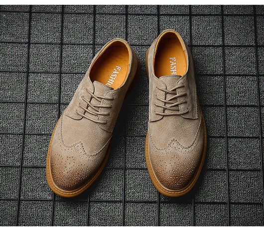 Zapatos Formales de Cuero Genuino para Hombre - Diseño Retro con Cordones - Image 24