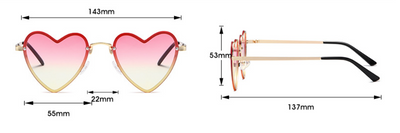Gafas de Sol Decorativas con Diseño de Corazón Melocotón para Mujer - Image 9