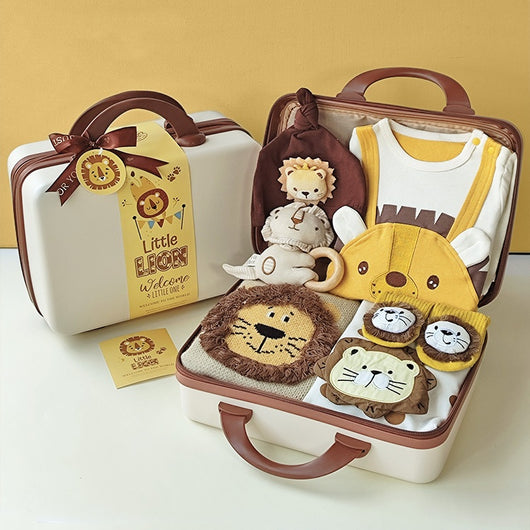 Conjunto de Regalo Bebé Suéter Tejido Pequeño León