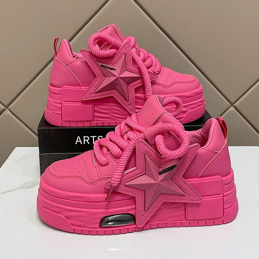 Tenis Blancos Plataforma Casual Versátiles para Mujer - Image 2