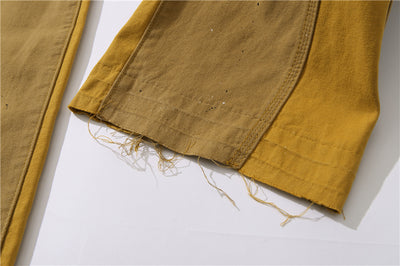 Pantalones Khaki Micro Acampanados con Estampado Graffiti Salpicado - Image 16