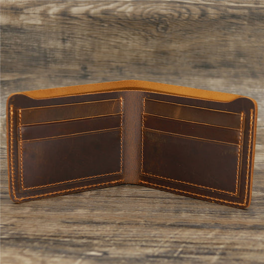 Billetera de Cuero Crazy Horse Estilo Retro Europeo Americano para Hombre - Image 31