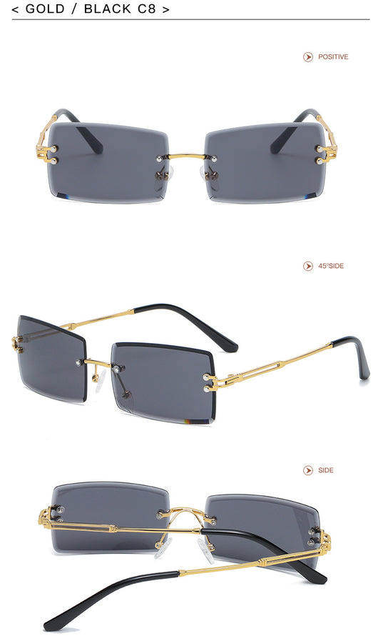 Gafas de Sol Rimless Europeas - Diseño Moderno y Minimalista - Image 10