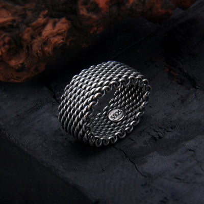 Anillo de Plata Esterlina 925 Tejido a Mano Turco - Image 2