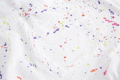 Camisa Estampado Tinta Manga Corta Unisex - Image 13