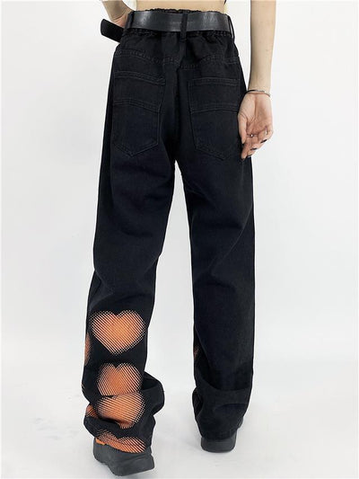 Overol Estampado Love Letter Unisex - Pantalón Recto Holgado - Image 11