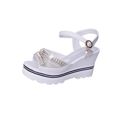 Sandalias Cuña Mujer Verano Piedras Brillantes Impermeables - Image 5