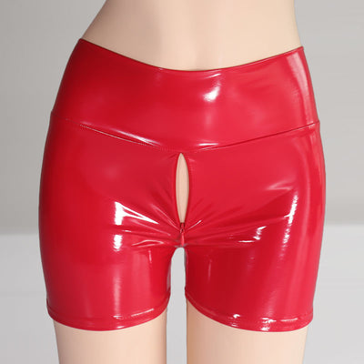 Pantalones Cortos de Cuero para Hombre con Cierre Invisible y Espejo Integrado - Image 4