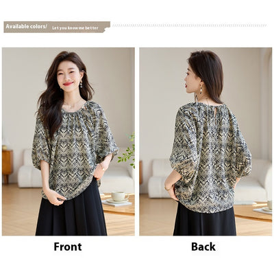Blusa Suelta Reductora de Manga 3/4 para Mujer - Image 11