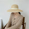 Sombrero de Paja con Ala Ancha Estilo Hepburn - Protección Solar para Playa y Paseos