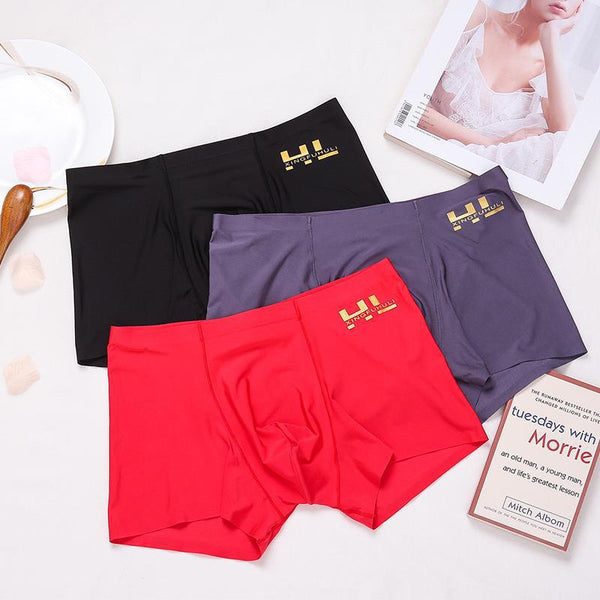 Calzoncillos Tipo Bóxer de Seda Helada para Hombre - Transpirables y sin Marcas