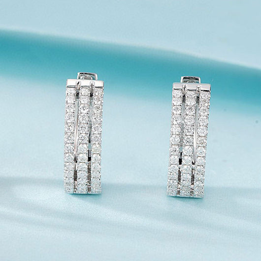 Aretes de Diamante Natural en Oro Blanco 18K - Image 6