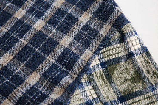 Camisa de Manga Larga Estilo Retro Americano con Diseño de Cuadros y Costuras - Image 19