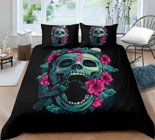 Juego de Cama Estampado 3D Calavera - Funda Nórdica, Sábana y Fundas de Almohada - Image 15