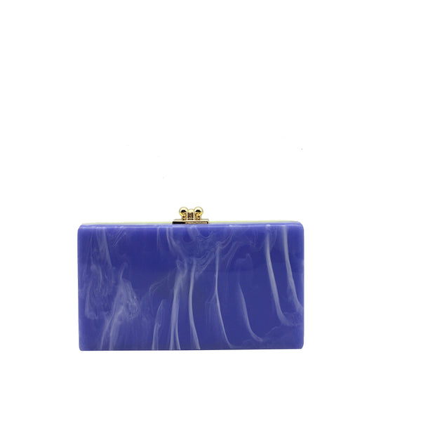 Bolso de Mano Bicolor en Acrílico Perlado - Diseño Moderno y Minimalista