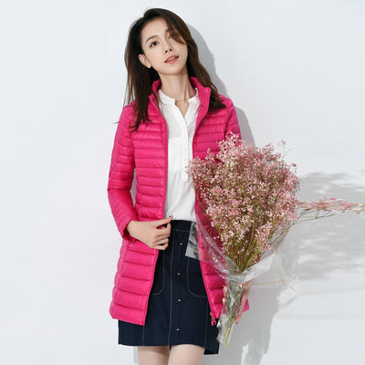 Abrigo Acolchado Mujer Otoño Invierno - Chaqueta Ligera Cuello Alto Ajustada Talla Grande - Image 19