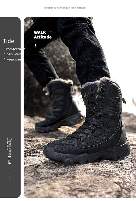 Botas de Invierno Forradas en Algodón con Forro Polar - Caña Alta Cálidas - Image 8