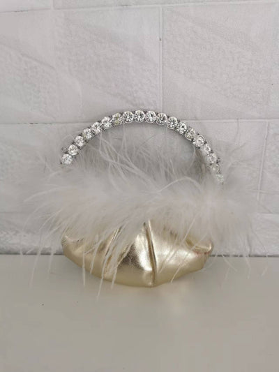 Bolso Bandolera Plisado con Detalles de Diamantes - Estilo Nube - Image 5