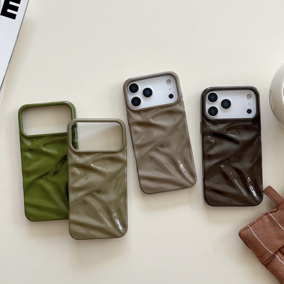 Funda Celular con Patrón Plisado 3D - Colores Otoño Invierno