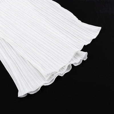 Conjunto Elegante Mujer: Pantalón Plisado Blanco y Playera Cuello Redondo - Image 18