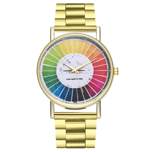 Reloj Deportivo Retro con Rueda de Colores - Diseño Vintage para Aventureros - Image 4