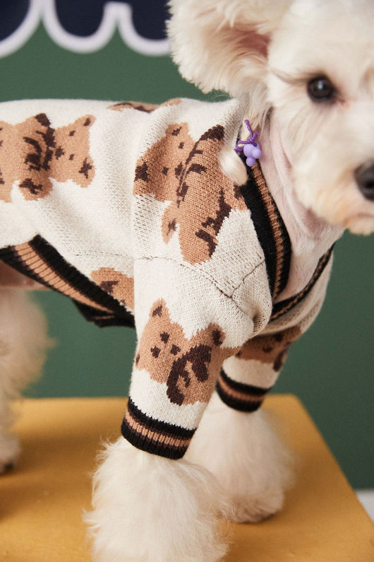 Suéter Preppy a Rayas para Perros y Gatos - Chaleco V-Neck Cálido de Invierno - Image 2