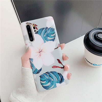 Funda para celular con hojas florales esmeriladas - Image 12