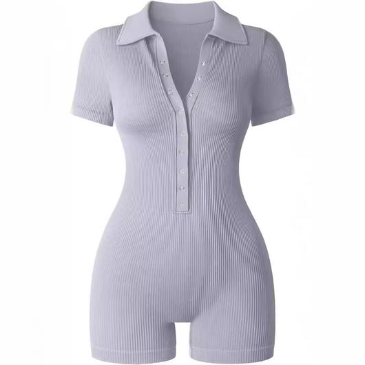Jumpsuit Deportivo Yoga Mujer con Cuello V y Cintura Ajustable - Image 4