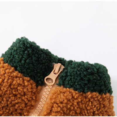 Abrigo Fleece para Perro con Diseño Bloques de Color y Anillo para Correa - Image 13
