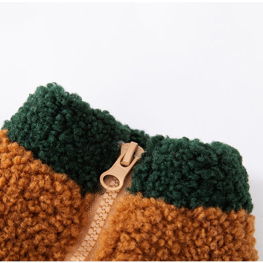 Abrigo Fleece para Perro con Diseño Bloques de Color y Anillo para Correa - Image 13