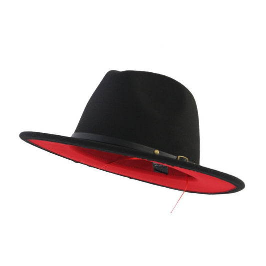 Sombrero Fedora Jazz con Combinación de Colores - Estilo Europeo y Americano