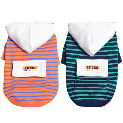 Suéter Deportivo con Capucha para Perros Pequeños - Diseño a Rayas
